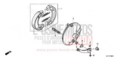 PANNELLO FRENO ANTERIORE CRF70FC di 2012